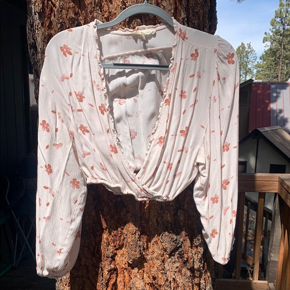 Floral Blouse - White and Pink